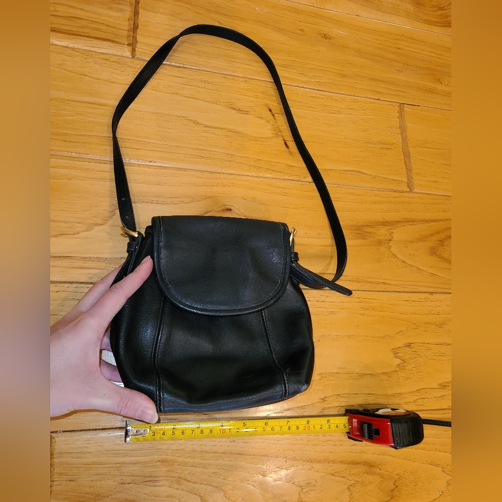 Coach Designer Vintage Y2k Black Leather Crossbody Purse Shoulder Bag - Picture 7 of 14